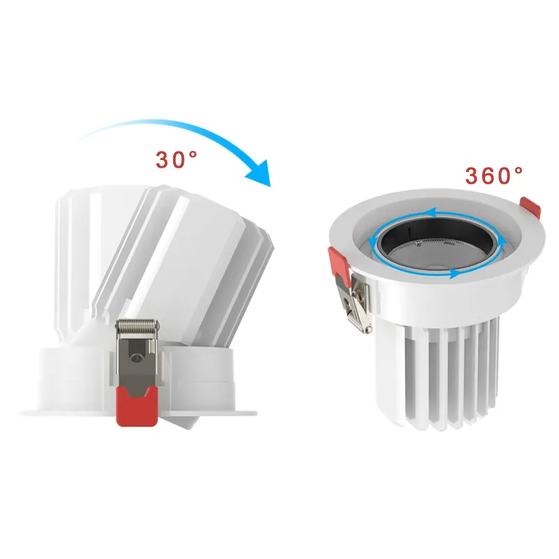 Anti-Glare Adjustable Recessed COB LED Downlight 10-24W
