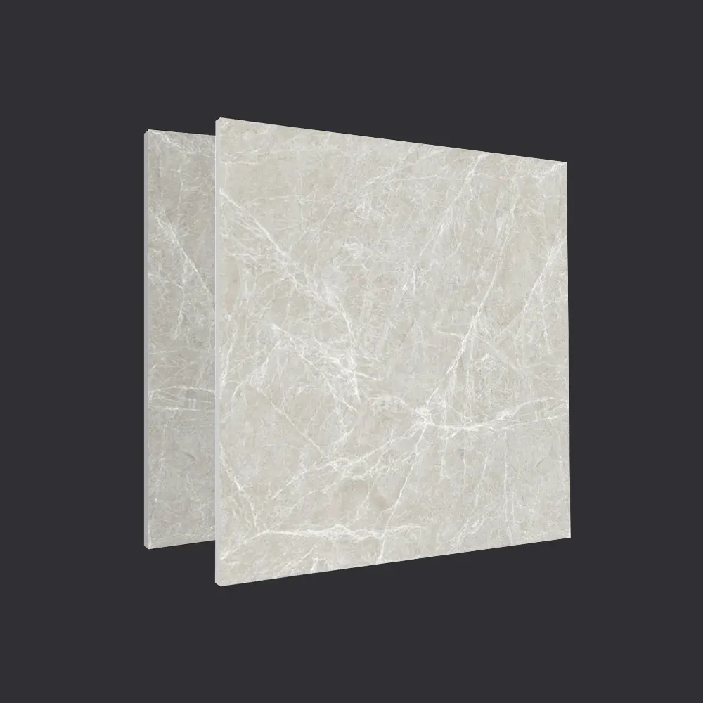 Non-Slip Stone-Look Glossy Porcelain Floor Tile 600x600mm