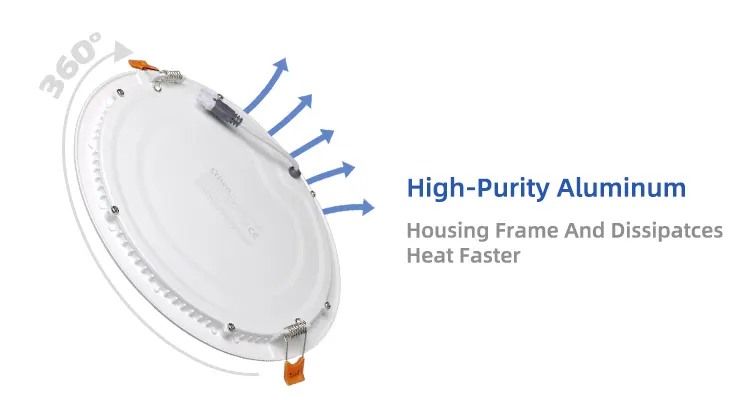 Recessed Aluminum LED Downlight 18/24W 85-265V 12in
