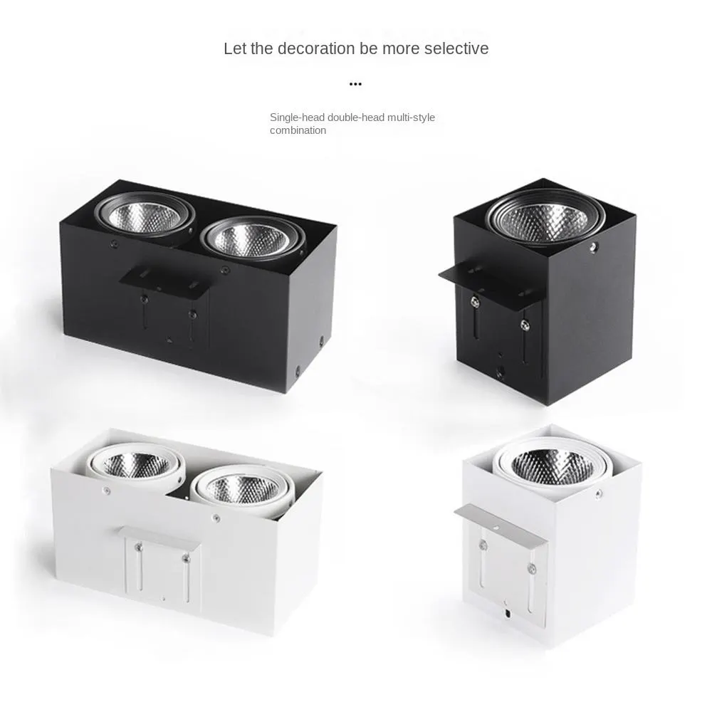 Recessed Square Aluminum COB LED Downlight 7-24W