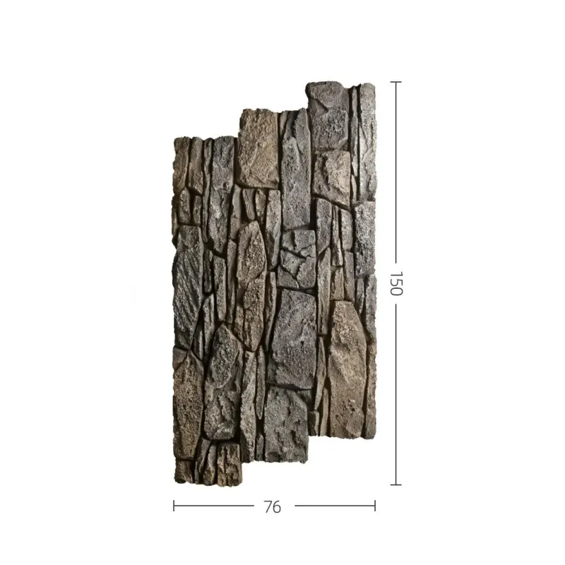 PU Stone-Look Wall Panel For Interior And Exterior Wall Cladding