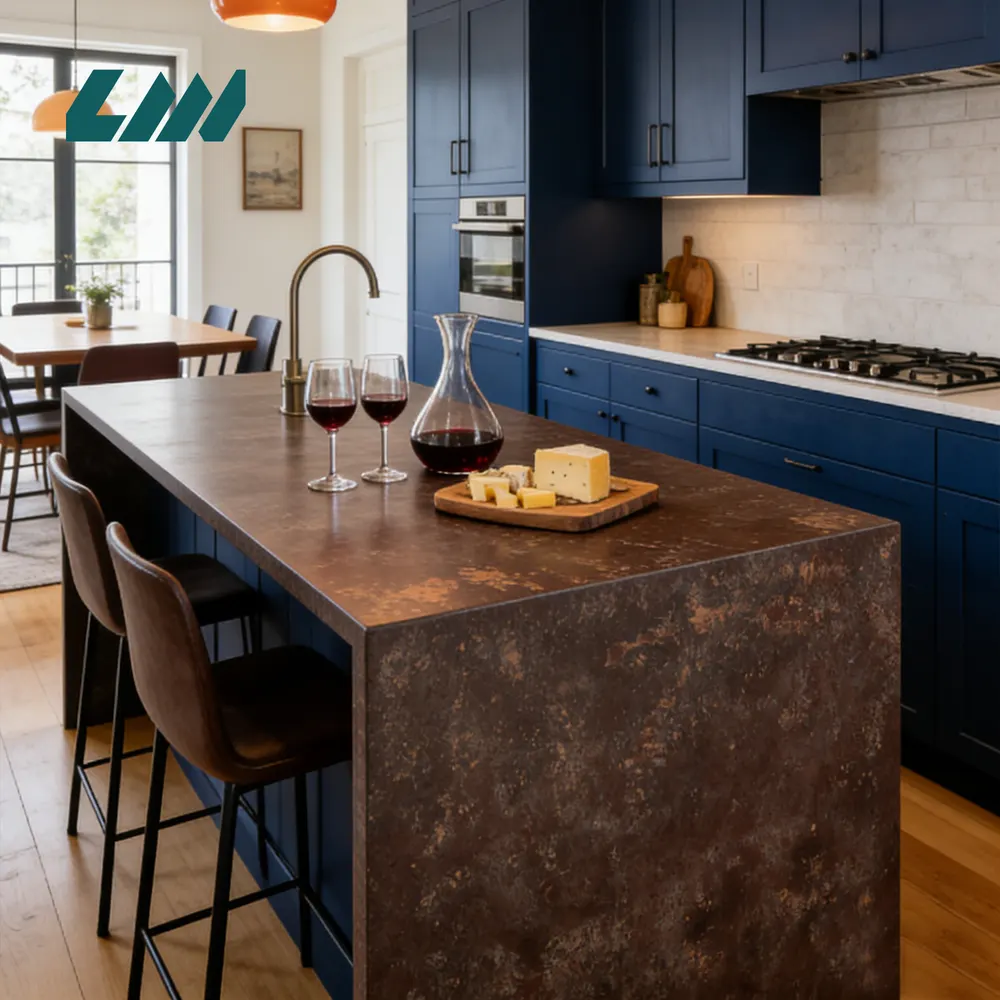 Jade-Look Glossy Engineered Quartz Slab 3200x1600mm