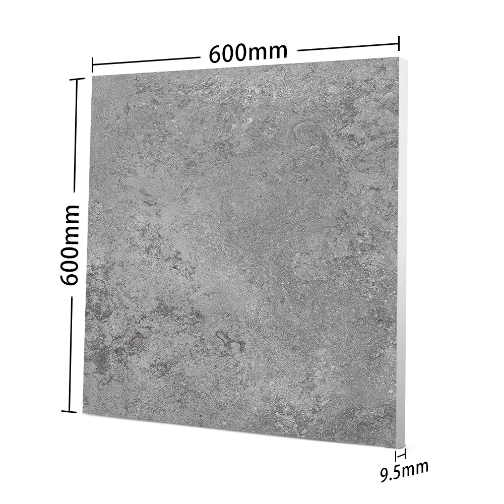 Non-Slip Concrete-Look Matte Porcelain Outdoor Tile 600x600mm