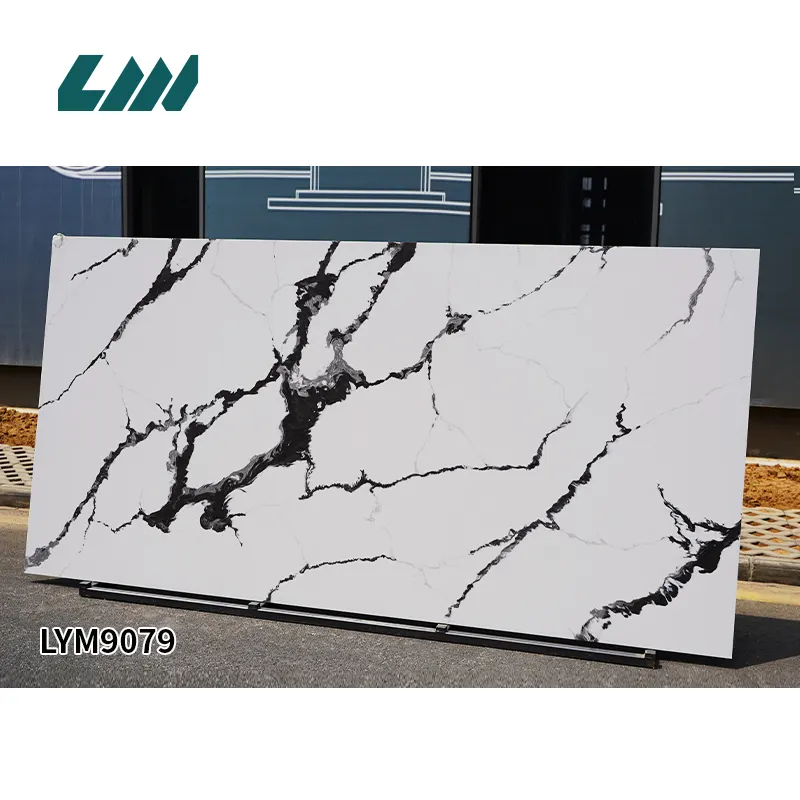 Gray Polished Engineered Quartz Slab