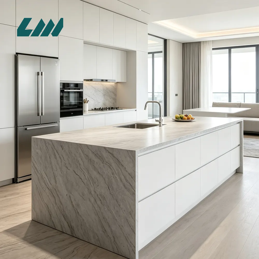 Polished Engineered Quartz Slab 3200x1600mm