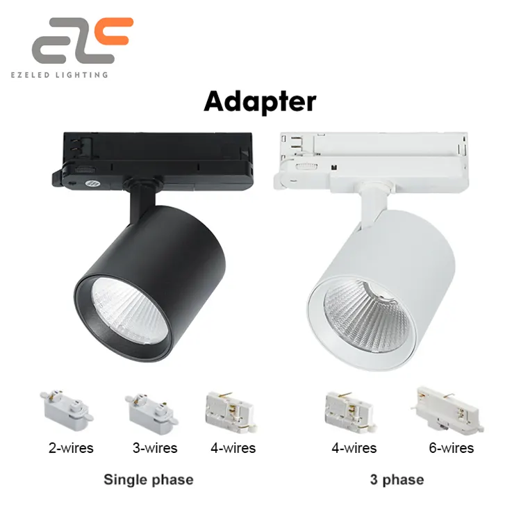 Adjustable Aluminum COB LED Track Spotlight 28-40W 3000K/4000K/6000K product sample