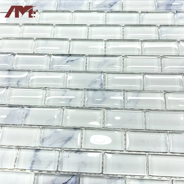 White Glass Mosaic Tile 320x297mm