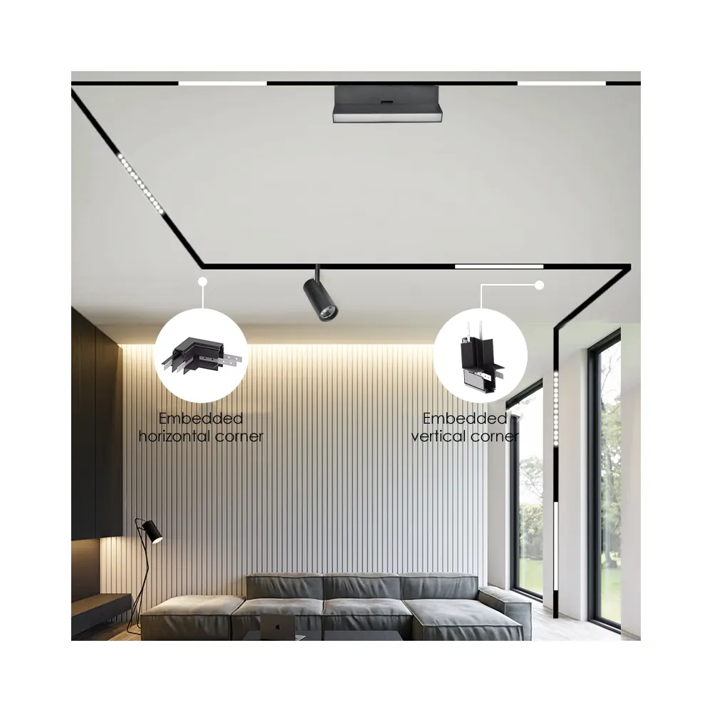Recessed Aluminum Magnetic LED Track Spotlight 10-30W