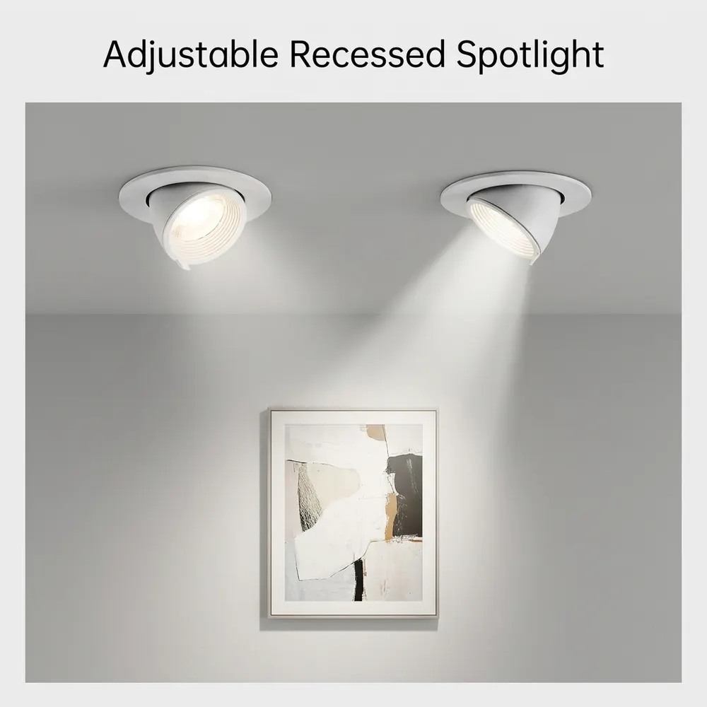 Anti-Glare Dimmable Recessed COB LED Downlight Black/White 10-40W product sample