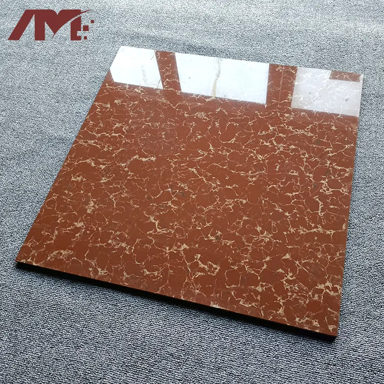 Marble-Look Polished Porcelain Floor Tile 600x600mm