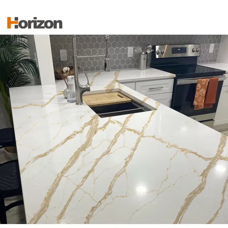 Polished Engineered Quartz Slab 3200x1600mm