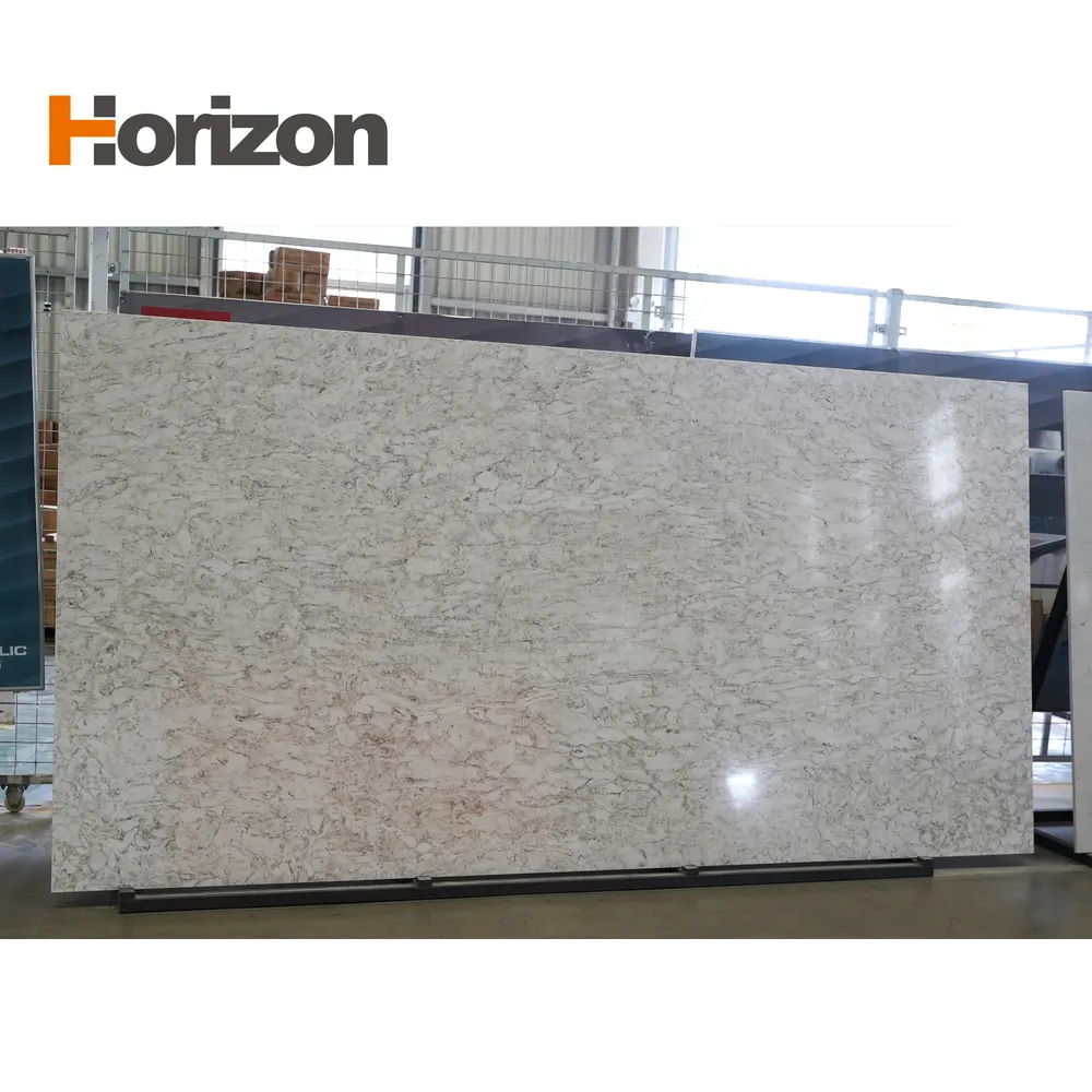 Carrara White Engineered Quartz Slab 3200x1600mm
