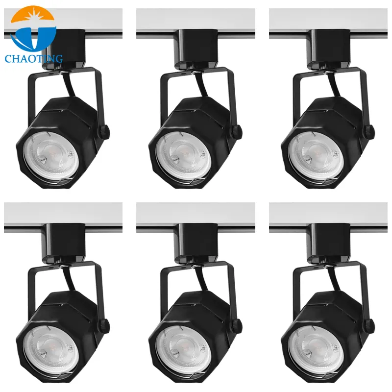 Surface-Mounted Aluminum Track Spotlight Housing GU10/MR16 For 2/3-Wire Track