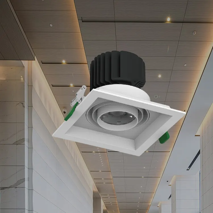 Adjustable Square Aluminum LED Grille Spotlight