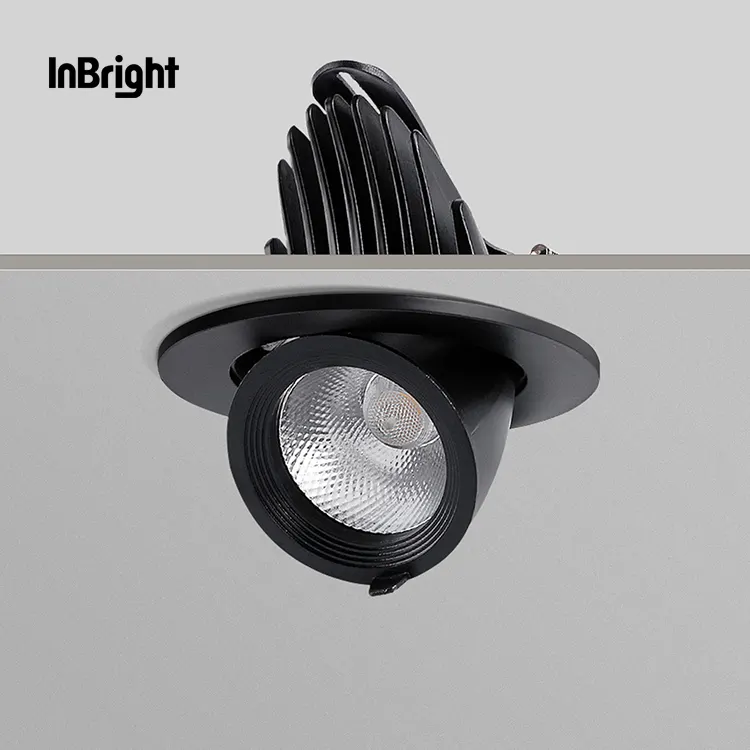 Adjustable Dimmable Recessed COB LED Downlight 10-50W