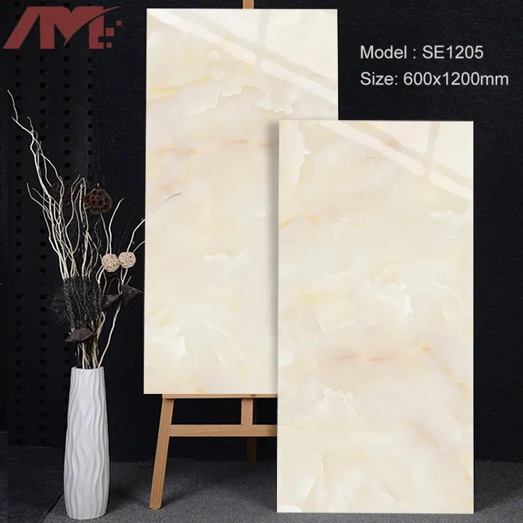 Marble-Look Glossy Porcelain Wall And Floor Tile 120x60