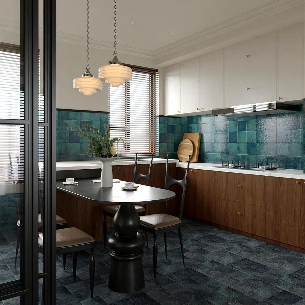 Non-Slip Stone-Look Porcelain Swimming Pool Tile 300x600mm