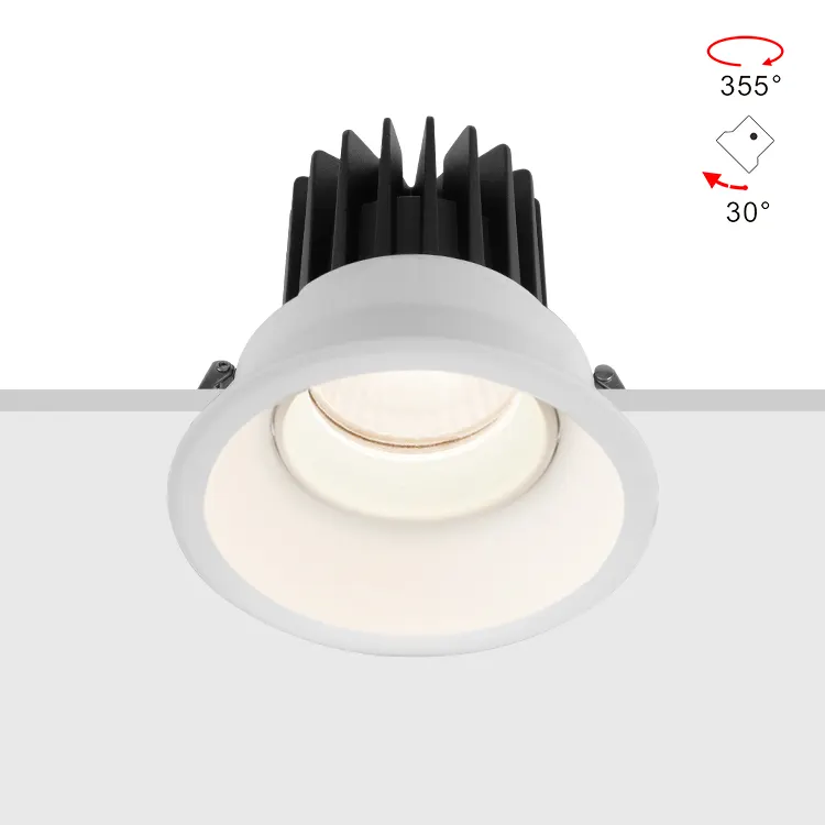 Recessed Round Aluminum LED Downlight 8-28W IP65