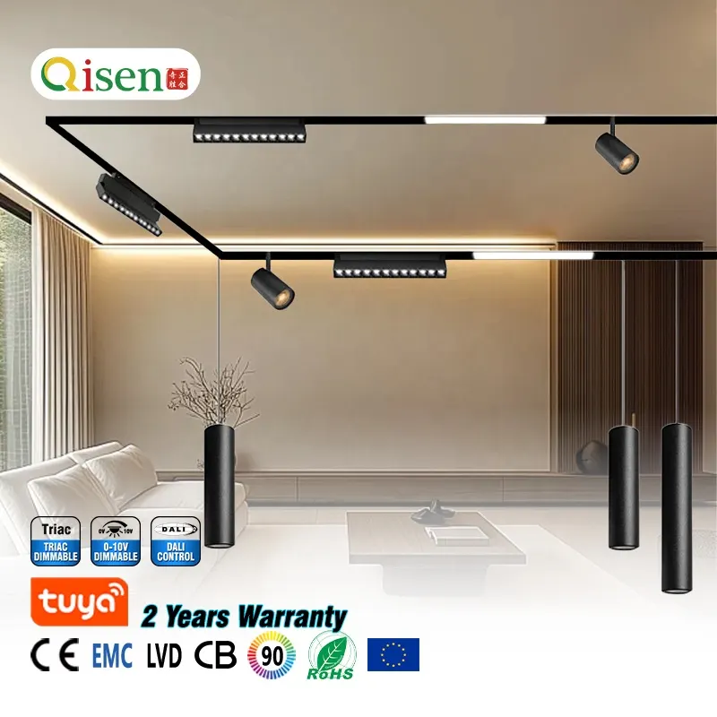 Aluminum Magnetic LED Track Spotlight 6-30W 48V IP20 3CCT Selectable
