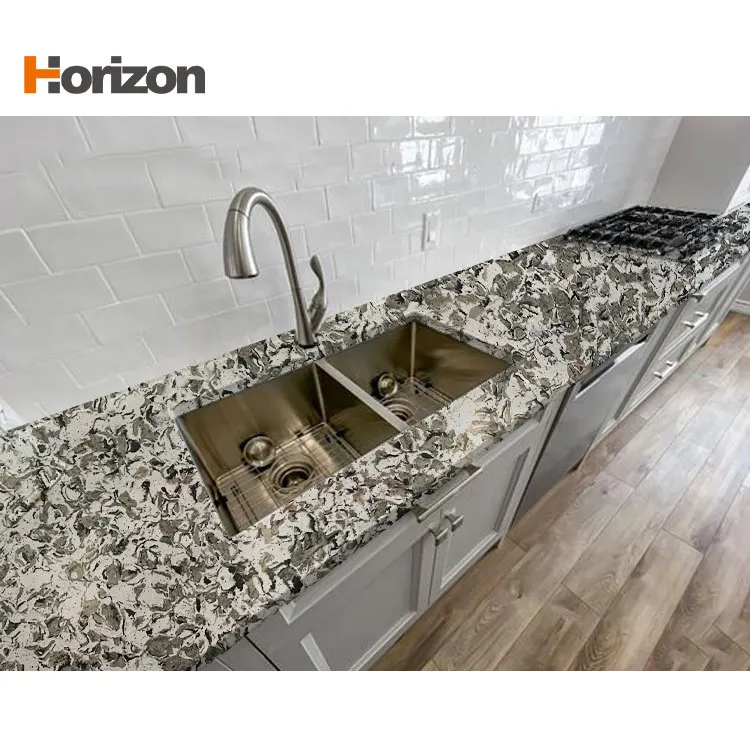 Calacatta White Engineered Quartz Slab For Countertops