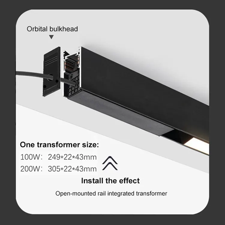 Dimmable Aluminum Linear LED Ceiling Light IP55 2700-6000K product sample