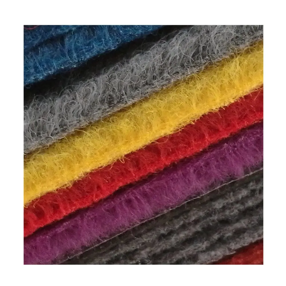 Velour Blue/Brown Polyester Carpet Roll With Latex Backing