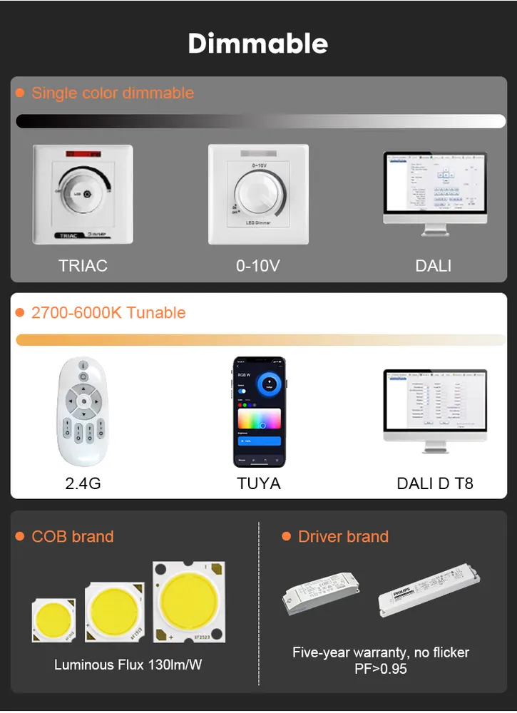 Adjustable Smart Aluminum Linear LED Light Fixture 192-840W