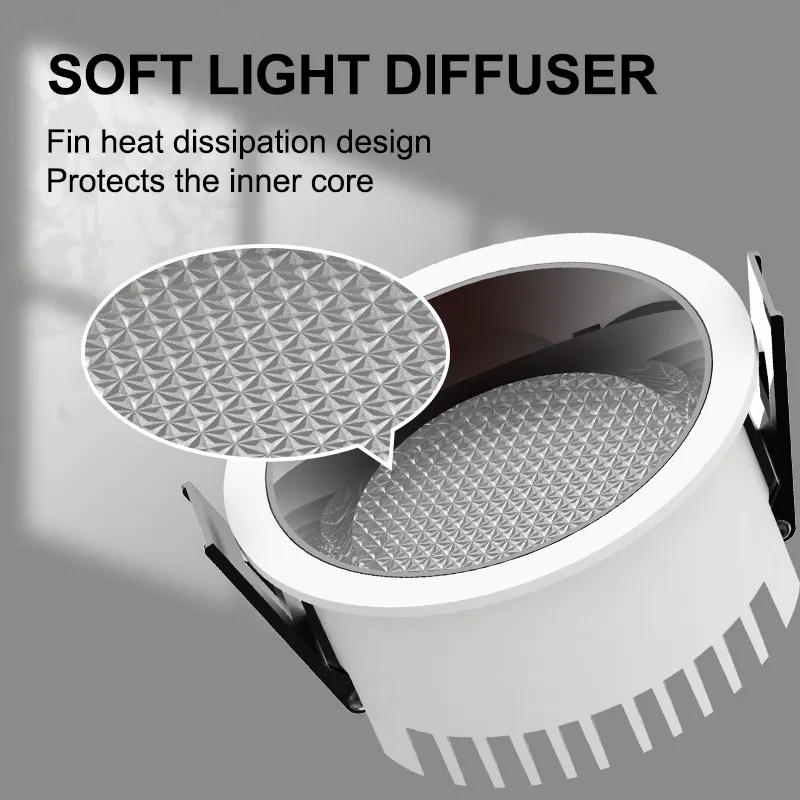 Anti-Glare Recessed LED Downlight 12-24W
