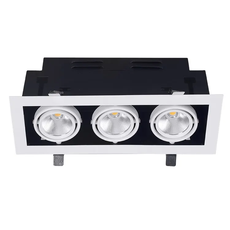 Anti-Glare Recessed Aluminum COB LED Grille Spotlight 10-30W