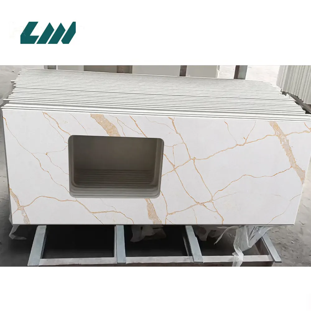 Calacatta Engineered Quartz Slab 3200x1600mm