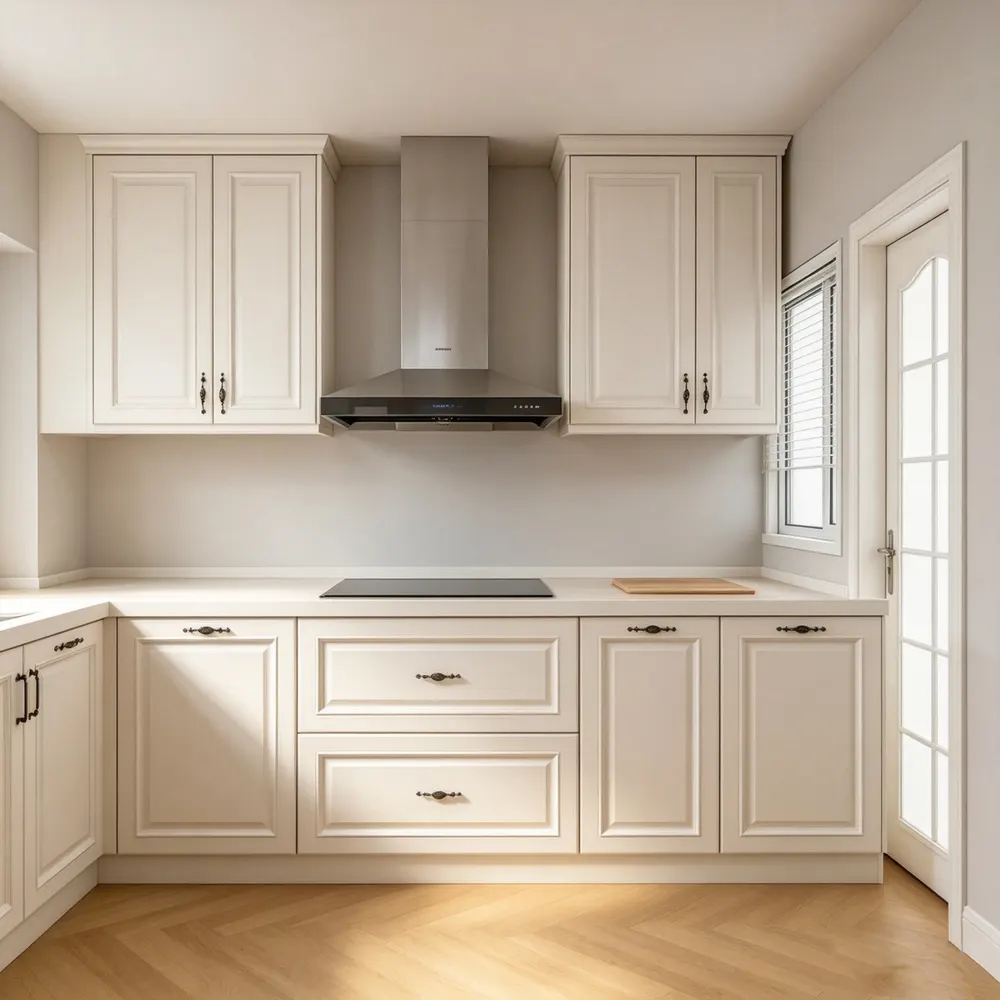 French-Style MDF Modular Kitchen Cabinet Set