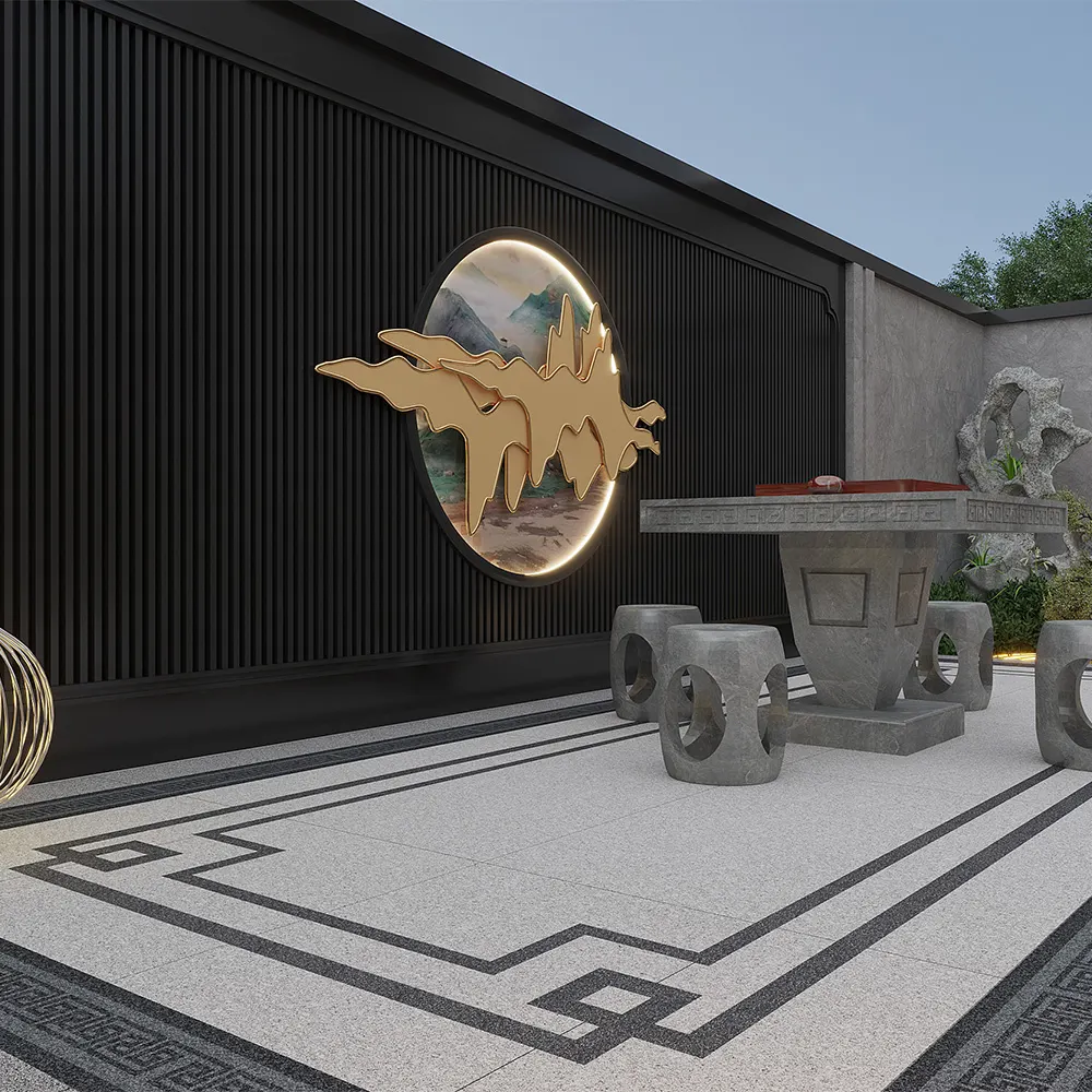 Non-Slip Stone-Look Porcelain Outdoor Tile 600x600mm