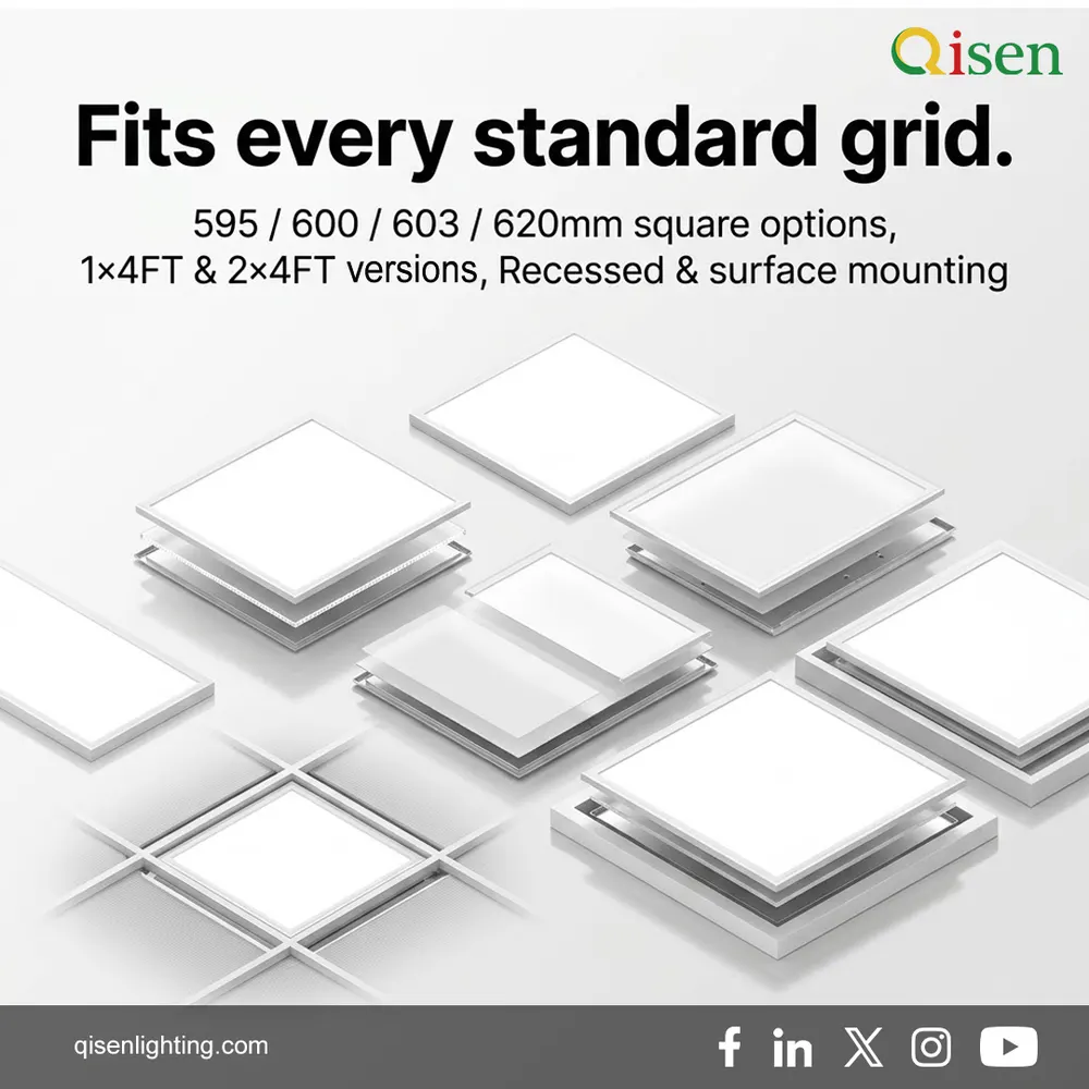Slim Dimmable Recessed LED Panel Light 60x60/595x595mm/600x600 48W