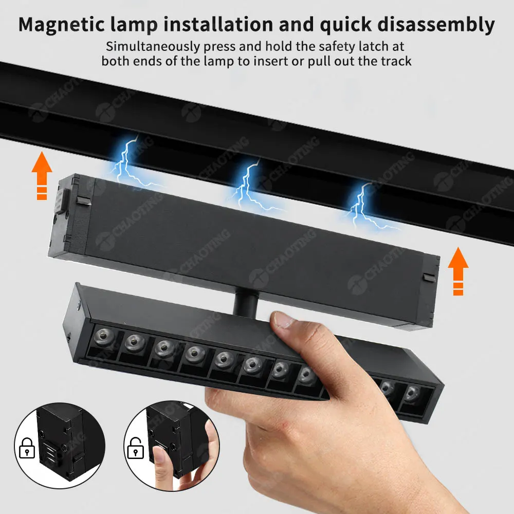 Adjustable Tuya Smart Dimmable Magnetic LED Track Spotlight Black/White 9/16W
