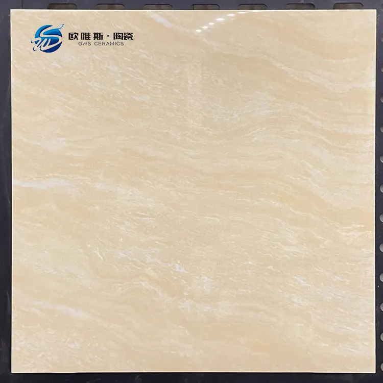 Non-Slip Stone-Look Polished Porcelain Floor Tile 600x600mm