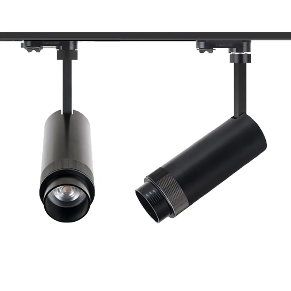 Adjustable Aluminum COB LED Track Spotlight Black/White 12-35W