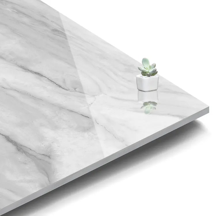 Marble-Look Polished Porcelain Floor Tile 60x60cm