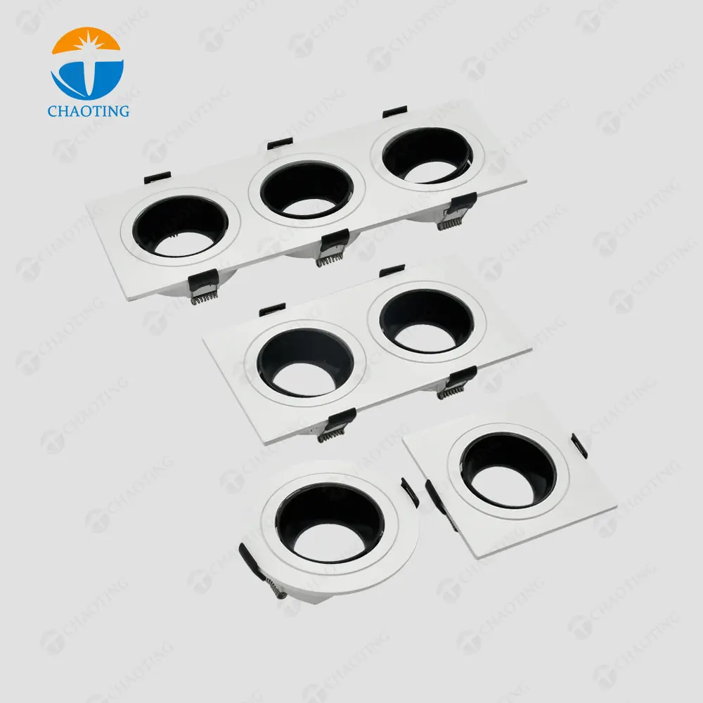 Surface-Mounted PVC Downlight Housing MR16/GU10 Single/Double/Triple Head