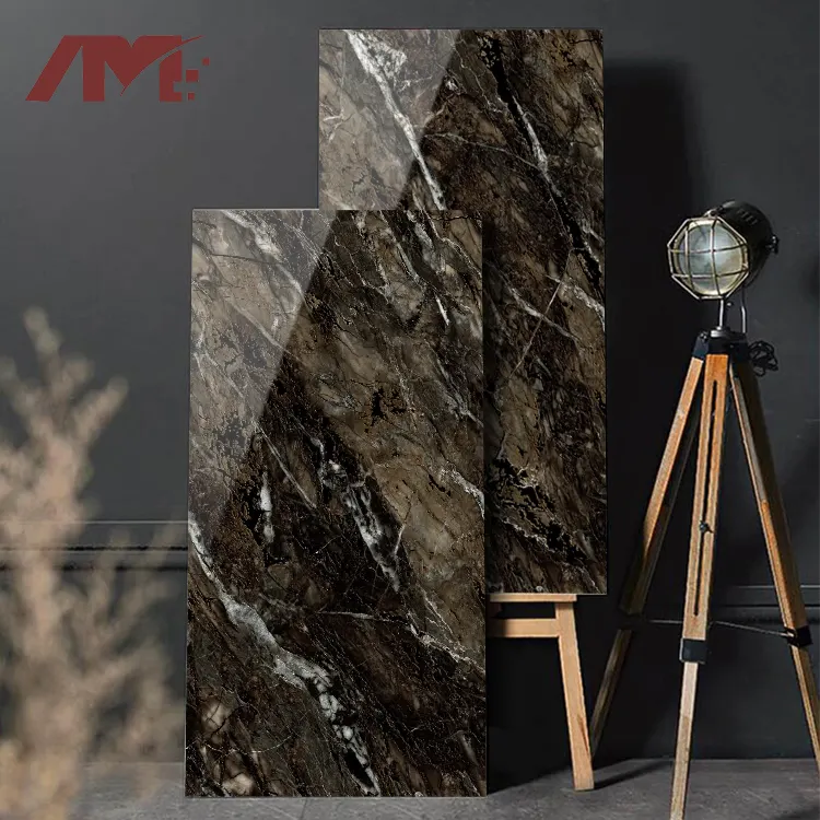 Black Polished Sintered Stone Slab 750x1500mm product sample