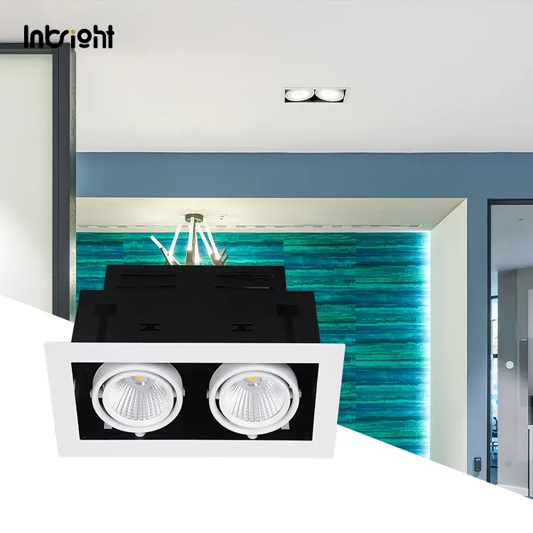 Anti-Glare Recessed Aluminum LED Grille Spotlight 10-30W