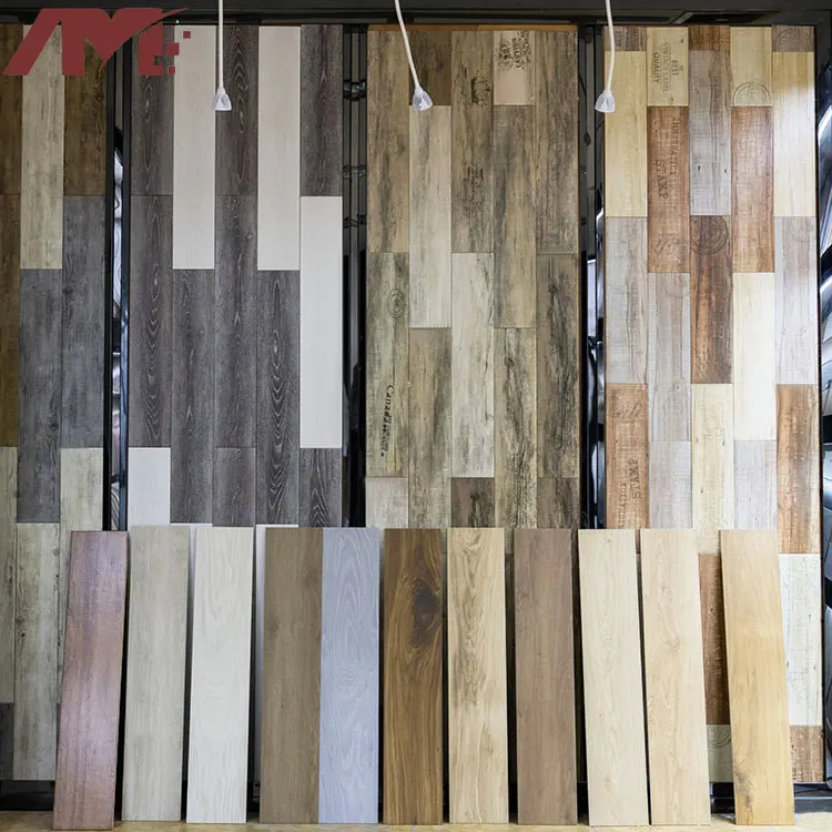 Wood-Look Polished Porcelain Floor Tile 600x150mm