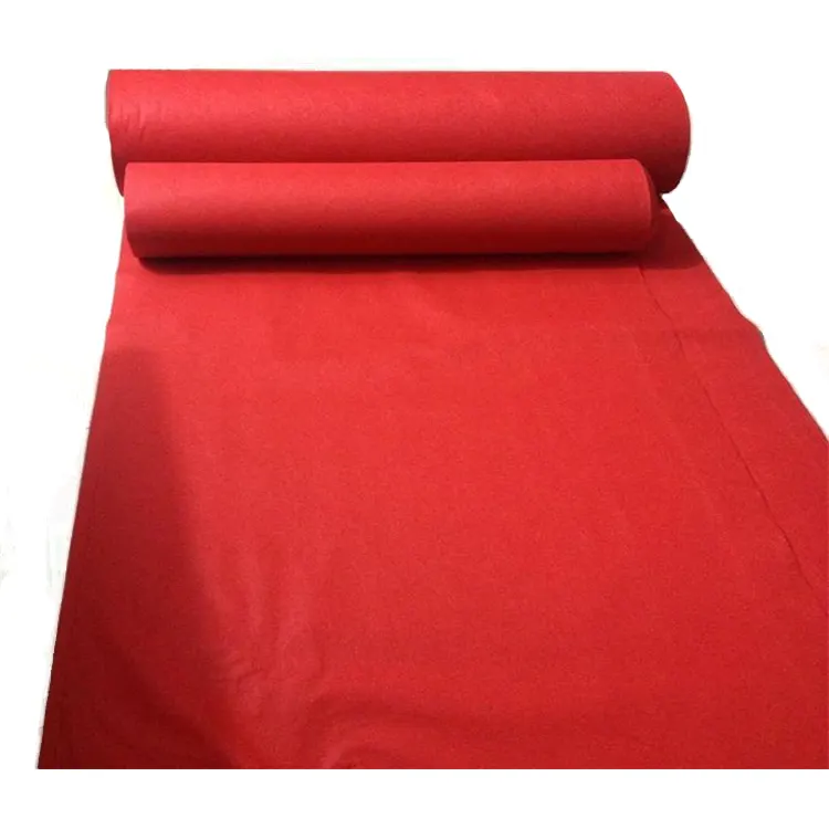Red Polyester Exhibition And Event Carpet 1-4mm Thick