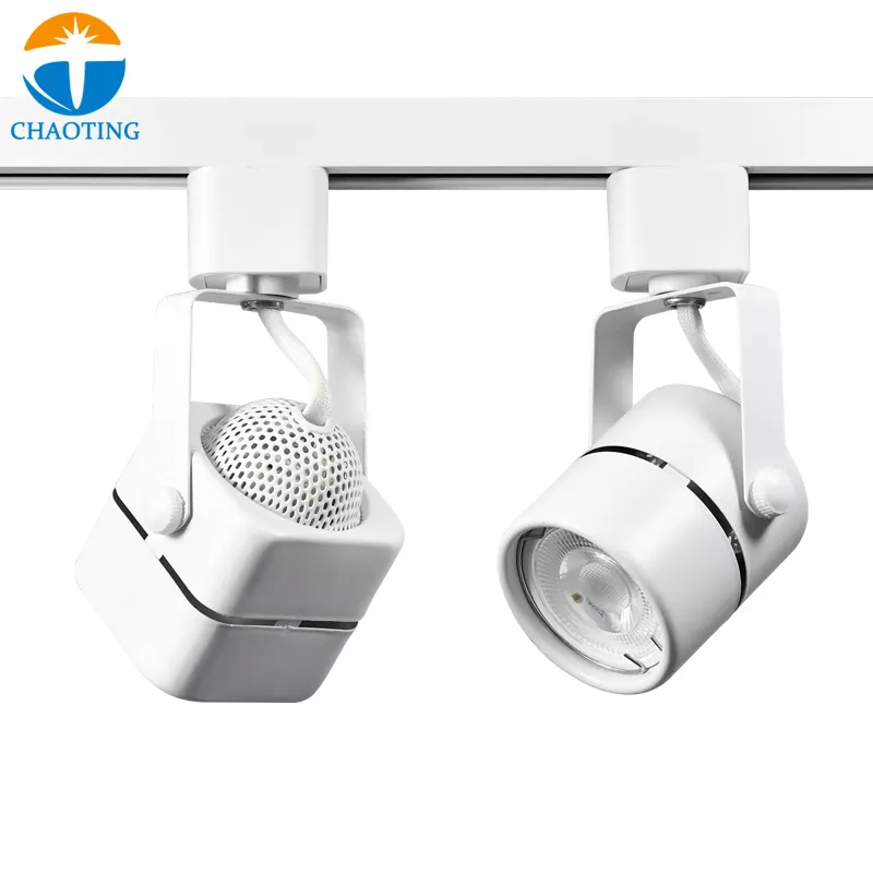 Rotatable Aluminum Track Spotlight Housing GU10/MR16 for 2/3/4-Wire Track
