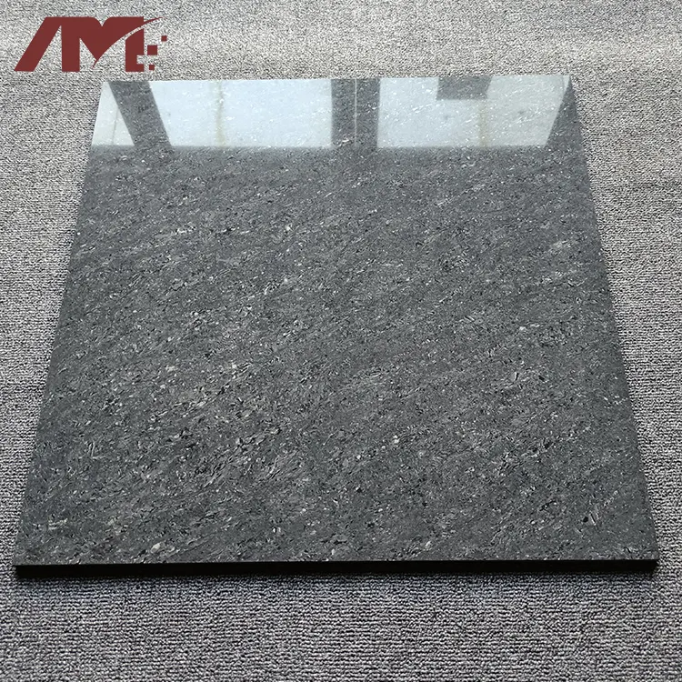 Granite-Look Gray Polished Porcelain Floor Tile 600x600mm