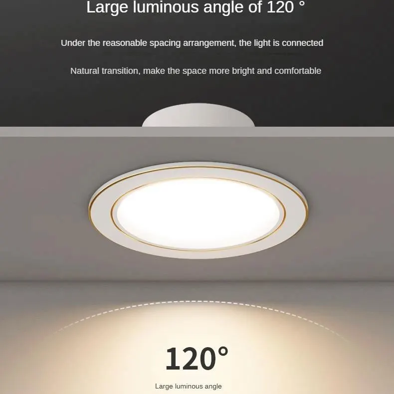 Recessed Aluminum LED Downlight 6/7W For Indoor Lighting