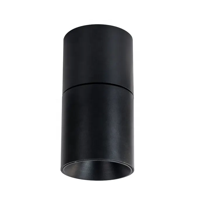 Adjustable Surface-Mounted Round LED Downlight Black/White 10-18W