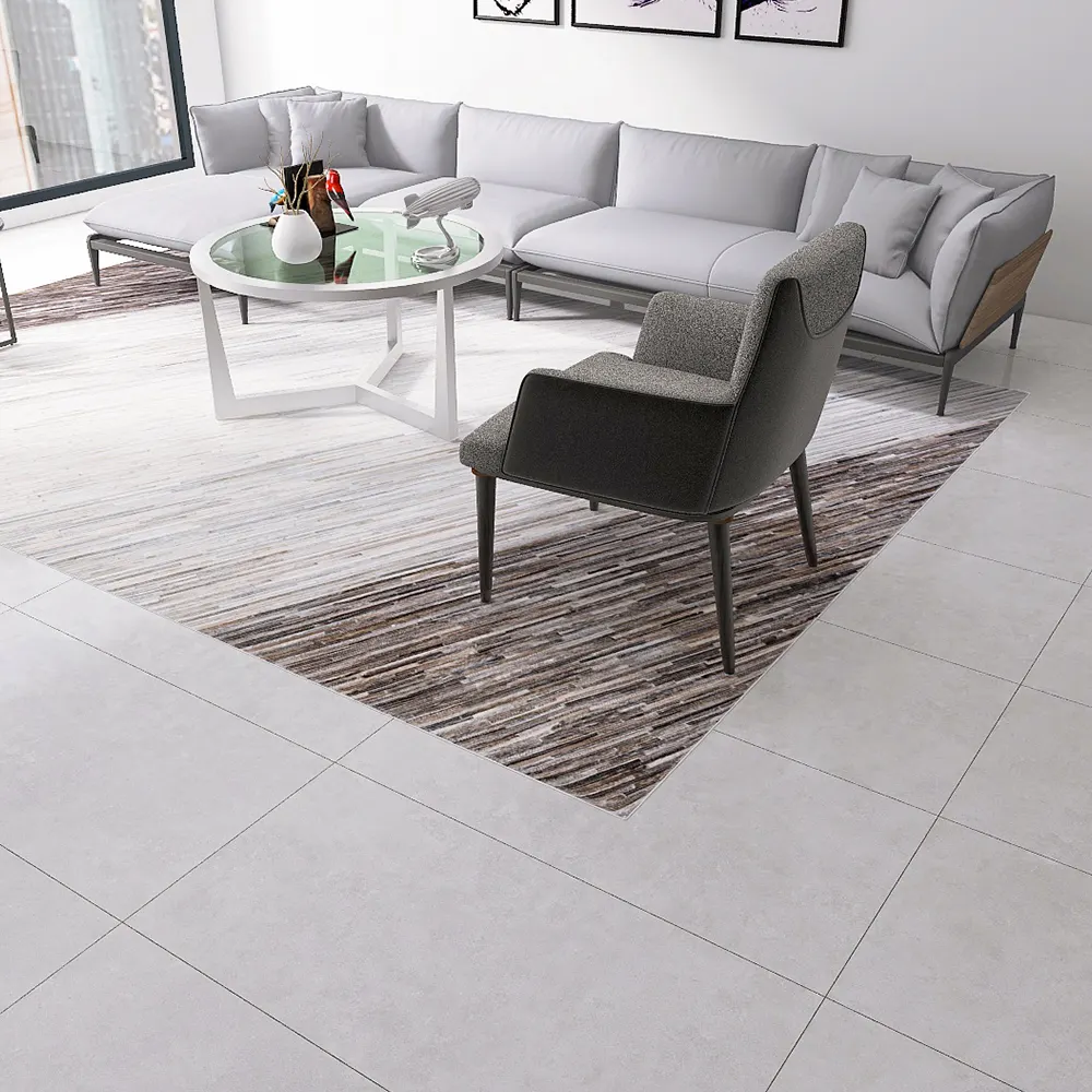 Non-Slip Marble-Look Polished Porcelain Floor Tile 750x1500mm