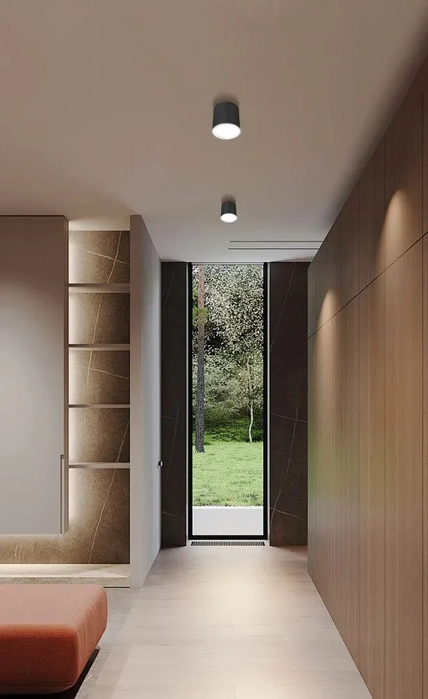 Anti-Glare Surface-Mounted Aluminum COB LED Downlight 15-60W 220V IP65