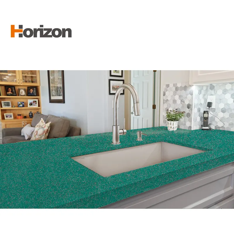 Calacatta Green Engineered Quartz Slab 3200x1600mm