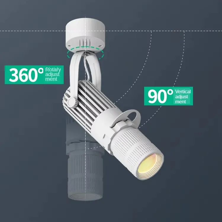 Adjustable Aluminum COB LED Track Spotlight 5-12W